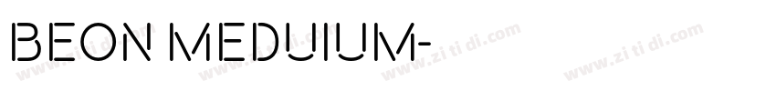 beon meduium字体转换